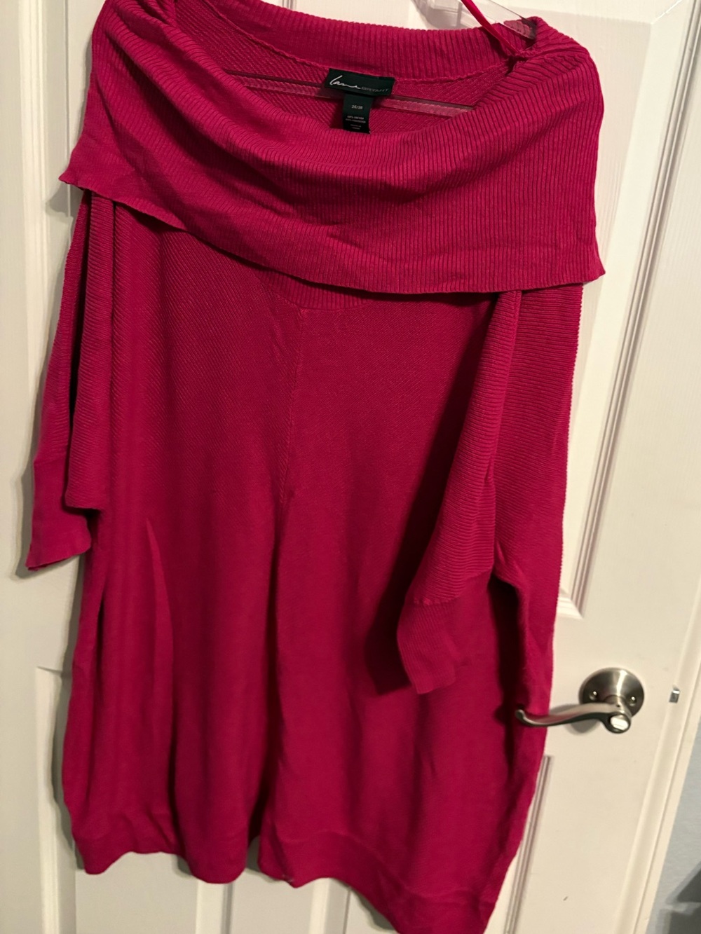 329- lane Bryant Off-the-Shoulder cowl neck tunic sweater